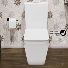 Swiss Madison Rivoli Two-Piece Square Toilet Dual-Flush 1.1/1.6 gpf - SM-2T143 - The Home Selection