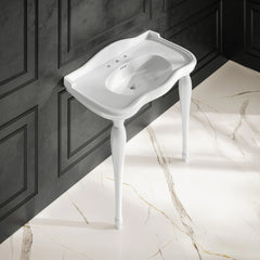Swiss Madison Santorini 40" Rectangle 3-Hole Widespread Console Sink - SM-CS6101GW-3W - The Home Selection