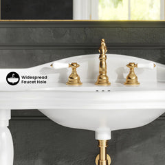 Swiss Madison Santorini 40" Rectangle 3-Hole Widespread Console Sink - SM-CS6101GW-3W - The Home Selection
