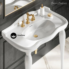 Swiss Madison Santorini 40" Rectangle 3-Hole Widespread Console Sink - SM-CS6101GW-3W - The Home Selection