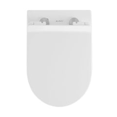 Swiss Madison St. Tropez Back-to-Wall Toilet Bundle 0.8/1.6 GPF Dual Flush in Glossy White with Black Flush Plate - The Home Selection