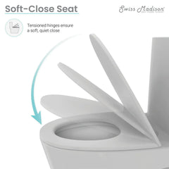 Swiss Madison St. Tropez One-Piece Elongated Toilet Vortex™ Dual-Flush 1.1/1.6 gpf - SM-1T254 - The Home Selection