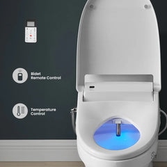 Swiss Madison St. Tropez One-Piece Elongated Toilet Vortex Dual-Flush 1.1/1.6 gpf with Smart Seat Bidet - SM-1T0814GW - The Home Selection