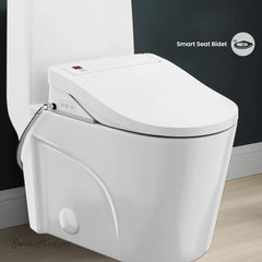 Swiss Madison St. Tropez One-Piece Elongated Toilet Vortex Dual-Flush 1.1/1.6 gpf with Smart Seat Bidet - SM-1T0814GW - The Home Selection