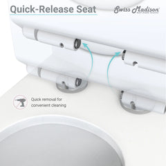 Swiss Madison Sublime One Piece Elongated Toilet Dual Flush, Rose Gold Hardware 1.1/1.6 gpf - SM-1T205HBG - The Home Selection