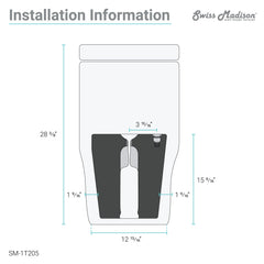 Swiss Madison Sublime One Piece Elongated Toilet Dual Flush, Rose Gold Hardware 1.1/1.6 gpf - SM-1T205HBG - The Home Selection