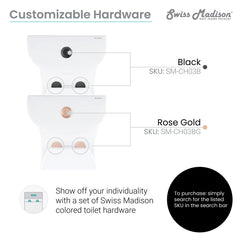 Swiss Madison Sublime One Piece Elongated Toilet Dual Flush, Rose Gold Hardware 1.1/1.6 gpf - SM-1T205HBG - The Home Selection