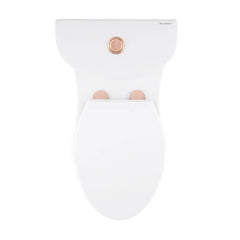 Swiss Madison Sublime One Piece Elongated Toilet Dual Flush, Rose Gold Hardware 1.1/1.6 gpf - SM-1T205HBG - The Home Selection