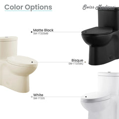 Swiss Madison Sublime One Piece Elongated Toilet Dual Flush, Rose Gold Hardware 1.1/1.6 gpf - SM-1T205HBG - The Home Selection