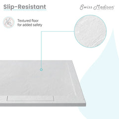 Swiss Madison Terre C Series 36" x 36" Reversible Drain Shower Base - SM-SB552 - The Home Selection