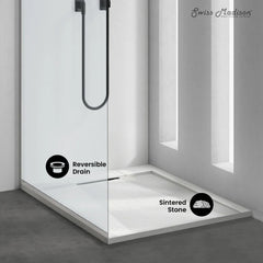 Swiss Madison Terre C Series 36" x 36" Reversible Drain Shower Base - SM-SB552 - The Home Selection