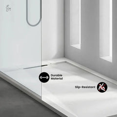 Swiss Madison Terre C Series 60" x 32" Reversible Drain Shower Base - SM-SB556 - The Home Selection