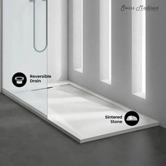 Swiss Madison Terre C Series 60" x 32" Reversible Drain Shower Base - SM-SB556 - The Home Selection