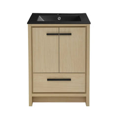 Swiss Madison Virage 24 in. Brown Oak Bathroom Vanity With Ceramic Sink Top - SM-BV730LK - The Home Selection