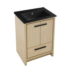 Swiss Madison Virage 24 in. Brown Oak Bathroom Vanity With Ceramic Sink Top - SM-BV730LK - The Home Selection