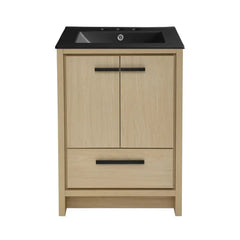 Swiss Madison Virage 24 in. Brown Oak Bathroom Vanity With Ceramic Sink Top - SM-BV730LK - The Home Selection