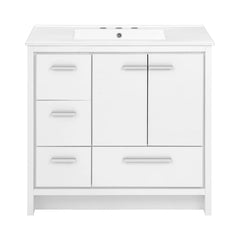 Swiss Madison Virage 36 Freestanding, Bathroom Vanity in Glossy White - Cabinet - SM-BV750W - The Home Selection