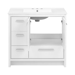 Swiss Madison Virage 36 Freestanding, Bathroom Vanity in Glossy White - Cabinet - SM-BV750W - The Home Selection