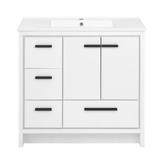 Swiss Madison Virage 36 Freestanding, Bathroom Vanity in Glossy White - Cabinet - SM-BV750W - The Home Selection
