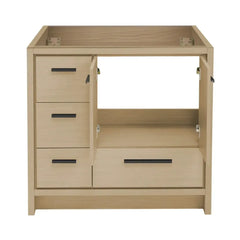 Swiss Madison Virage 36 in. Brown Oak Bathroom Vanity With Black Ceramic Sink Top - SM-BV750K - The Home Selection