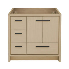 Swiss Madison Virage 36 in. Brown Oak Bathroom Vanity With Black Ceramic Sink Top - SM-BV750K - The Home Selection