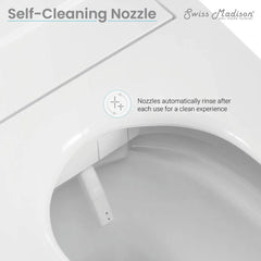 Swiss Madison Virage One-Piece Toilet with Vivante Smart Seat Left Side Flush Handle 1.28 gpf SM-ST023 - The Home Selection