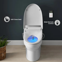 Swiss Madison Virage One-Piece Toilet with Vivante Smart Seat Left Side Flush Handle 1.28 gpf SM-ST023 - The Home Selection