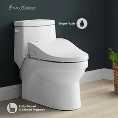 Swiss Madison Virage One-Piece Toilet with Vivante Smart Seat Left Side Flush Handle 1.28 gpf SM-ST023 - The Home Selection