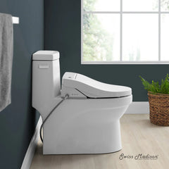 Swiss Madison Virage One-Piece Toilet with Vivante Smart Seat Left Side Flush Handle 1.28 gpf SM-ST023 - The Home Selection