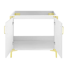 Swiss Madison Voltaire 36" Single, Bathroom Vanity in White with Gold Hardware - Cabinet Only - SM-BV320-C - The Home Selection