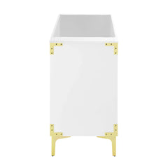 Swiss Madison Voltaire 36" Single, Bathroom Vanity in White with Gold Hardware - Cabinet Only - SM-BV320-C - The Home Selection