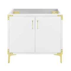 Swiss Madison Voltaire 36" Single, Bathroom Vanity in White with Gold Hardware - Cabinet Only - SM-BV320-C - The Home Selection