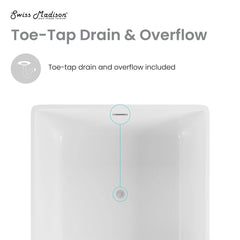Swiss Madison Voltaire 47" Square Freestanding Bathtub - SM-FB581 - The Home Selection