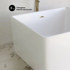 Swiss Madison Voltaire 47" Square Freestanding Bathtub - SM-FB581 - The Home Selection