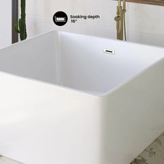 Swiss Madison Voltaire 47" Square Freestanding Bathtub - SM-FB581 - The Home Selection