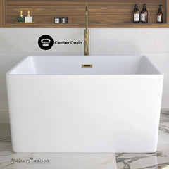 Swiss Madison Voltaire 47" Square Freestanding Bathtub - SM-FB581 - The Home Selection