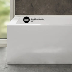 Swiss Madison Voltaire 72 x 36 Right Drain Soaking Alcove Corner Apron Bathtub in Glossy White - SM-AB0528GW - The Home Selection