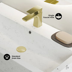 Swiss Madison Voltaire Wide Rectangle Wall Hung Sink in Static Marble - SM-WSM292W - The Home Selection