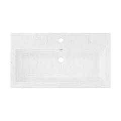 Swiss Madison Voltaire Wide Rectangle Wall Hung Sink in Static Marble - SM-WSM292W - The Home Selection