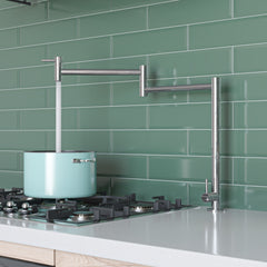 Alfi Retractable Pot Filler Faucet - Polished Stainless Steel