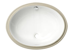 Alfi White 23  Oval Undermount Ceramic Sink - ABC602