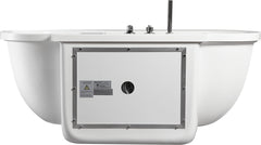 EAGO 6 ft Acrylic White Whirlpool Bathtub w Fixtures - AM128ETL