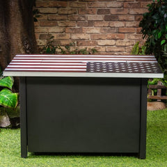 Deko Living 40 Inch Rectangular Commemorative Outdoor Propane Gas Fire Pit Table - COB10008 - The Home Selection