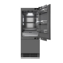 ZLINE 30 in. 16.1 cu. ft. Panel Ready Built-In Bottom Freezer Refrigerator with Water Dispenser and Ice Maker - GRBIV - The Home Selection