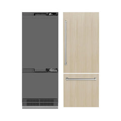 ZLINE 30 in. 16.1 cu. ft. Panel Ready Built-In Bottom Freezer Refrigerator with Water Dispenser and Ice Maker - GRBIV - The Home Selection