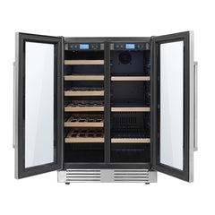 Thor Kitchen 24 Inch French Door Wine and Beverage Center, 21 Wine Bottle Capacity and 95 Can Capacity - TBC2401DI - The Home Selection
