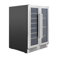 Thor Kitchen 24 Inch French Door Wine and Beverage Center, 21 Wine Bottle Capacity and 95 Can Capacity - TBC2401DI - The Home Selection