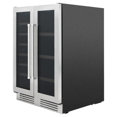 Thor Kitchen 24 Inch French Door Wine and Beverage Center, 21 Wine Bottle Capacity and 95 Can Capacity - TBC2401DI - The Home Selection
