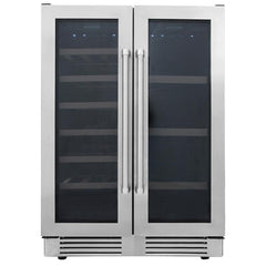Thor Kitchen 24 Inch French Door Wine and Beverage Center, 21 Wine Bottle Capacity and 95 Can Capacity - TBC2401DI - The Home Selection