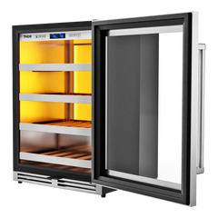 Thor Kitchen 24 Inch Single Zone Wine Cooler, 45 Wine Bottle Capacity - TWC24UL - The Home Selection